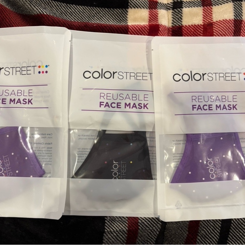Color Street Reusable Face Masks Set New and Sealed in package